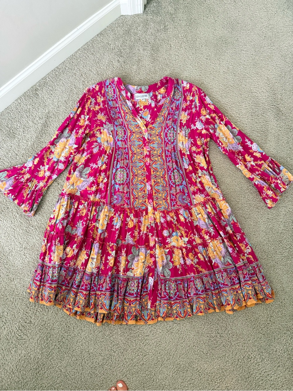 Sea Lustre Long Sleeve Mini Dress